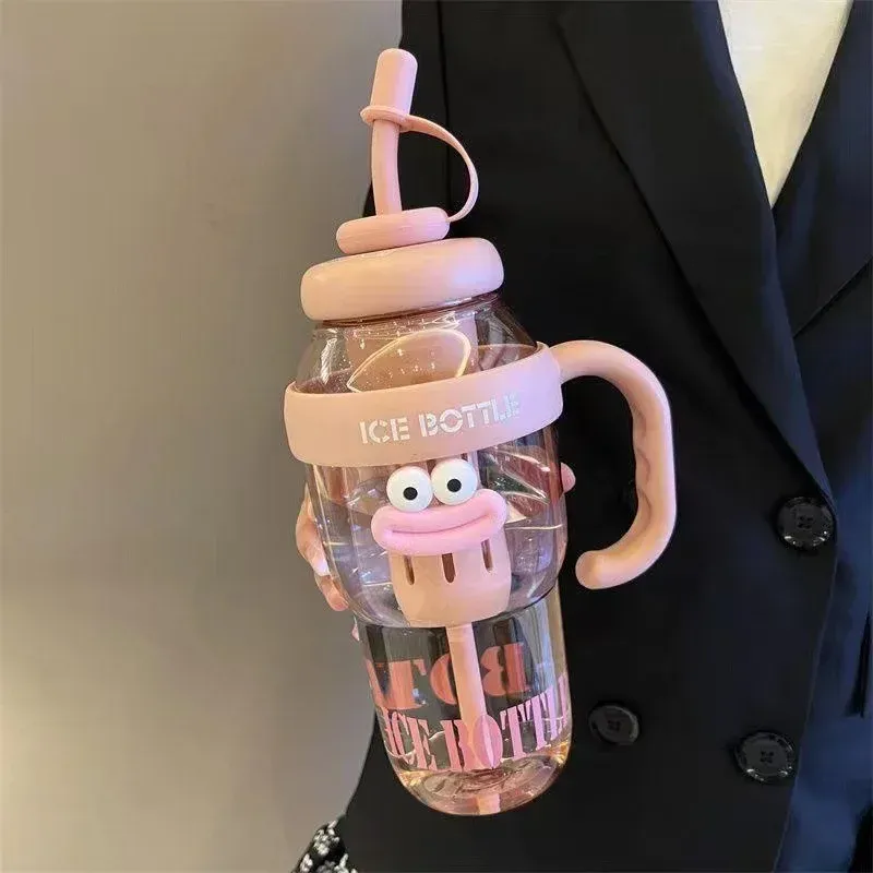 1200ML Cute Sports Straw Water Bottle 5
