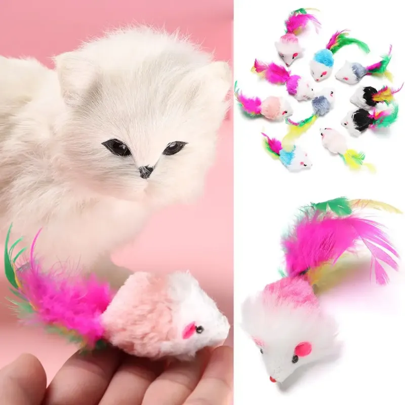 10pc Cat Mouse Rattle Toy Set 2