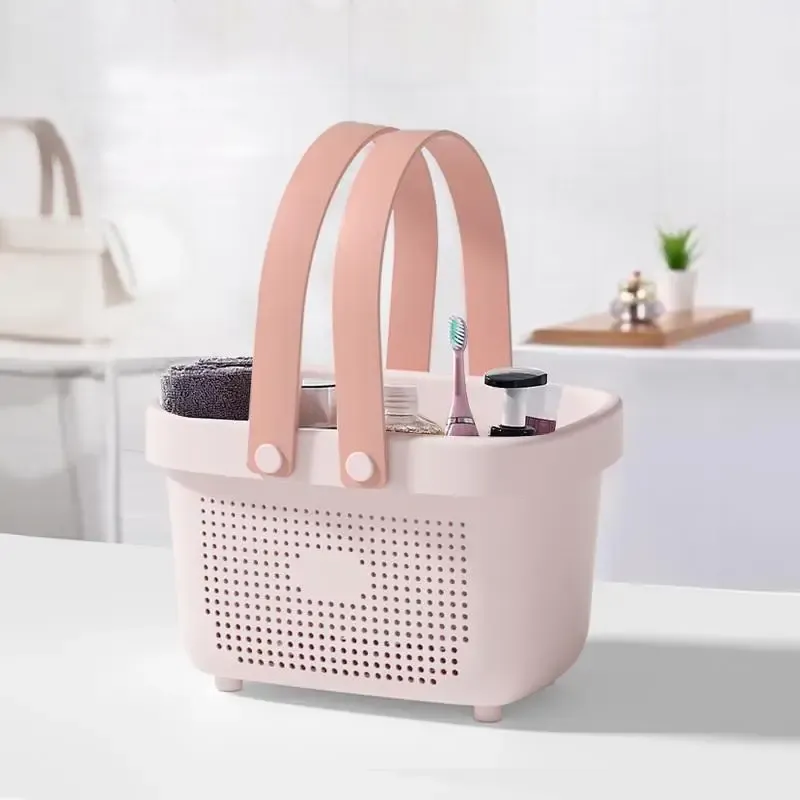 Green Plastic Storage Basket with Handle 3