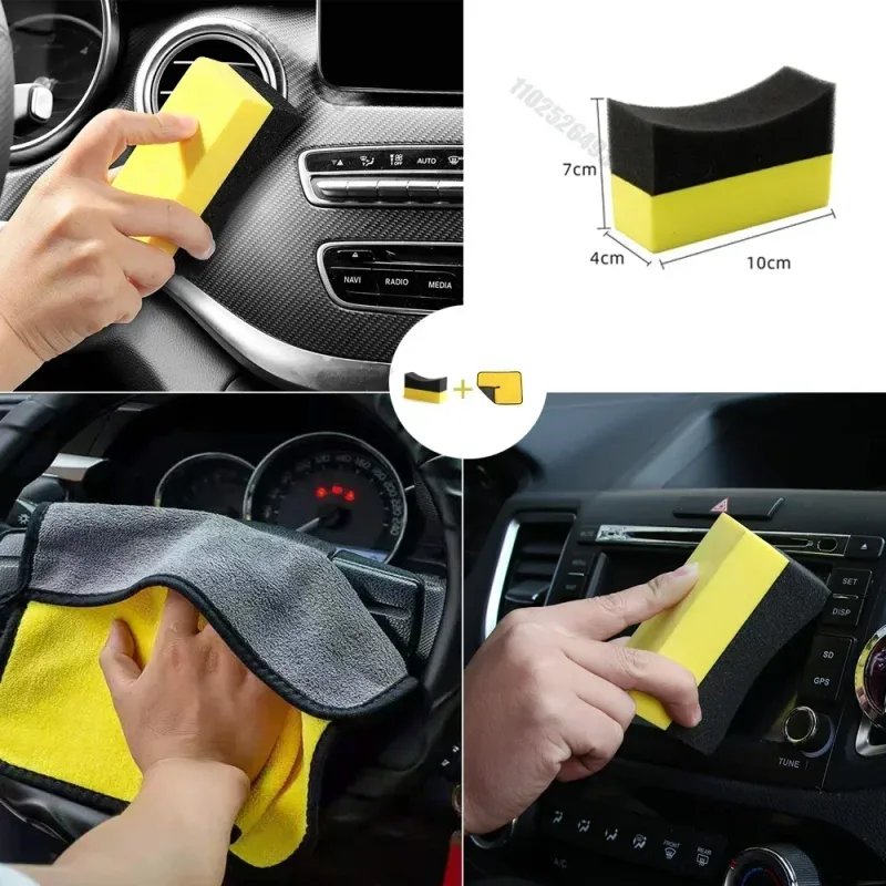 Car Wheel Cleaning Sponge Set 3