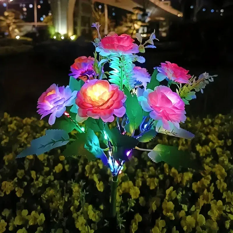 Solar Hibiscus Flower Lights 3