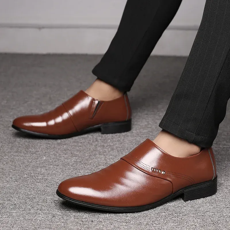 Black Leather Loafer Dress Shoes 4