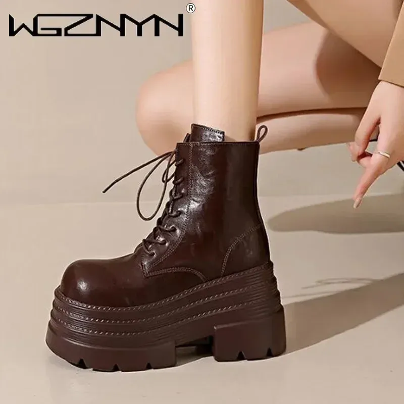 Gothic Platform Combat Ankle Boots 4