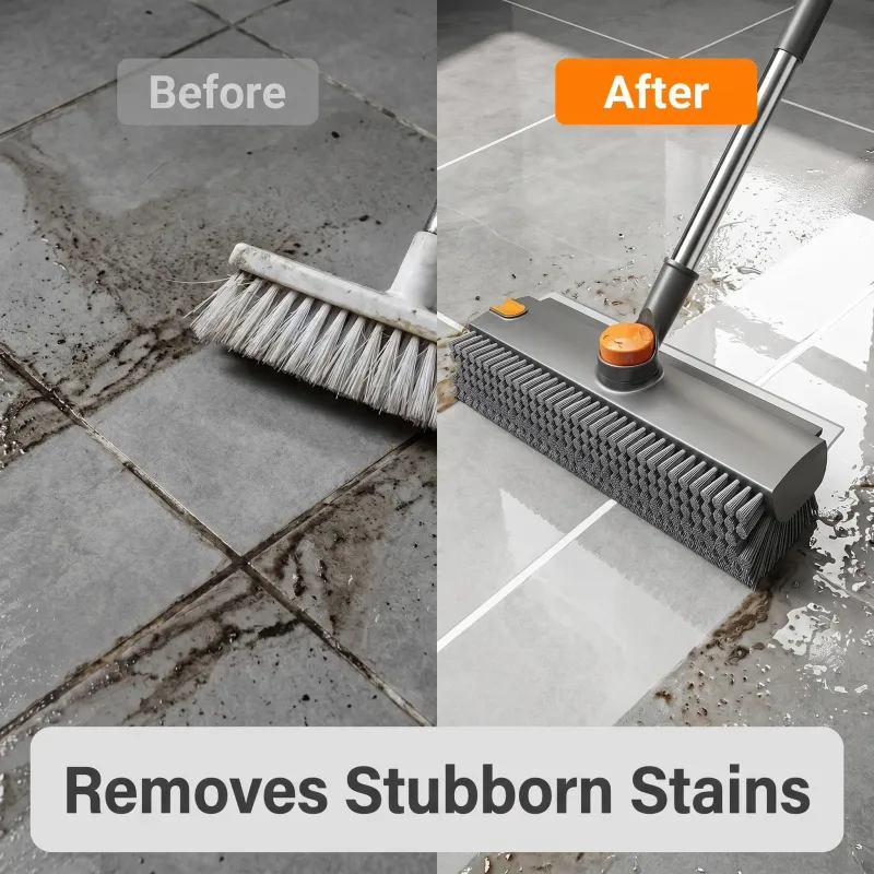 360° Rotating Floor Scrub Brush with Squeegee 2