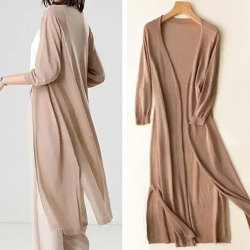 Women's Long Knitted Sun Protection Cardigan 1