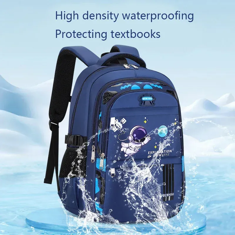 Kids Astronaut Waterproof School Backpack 3