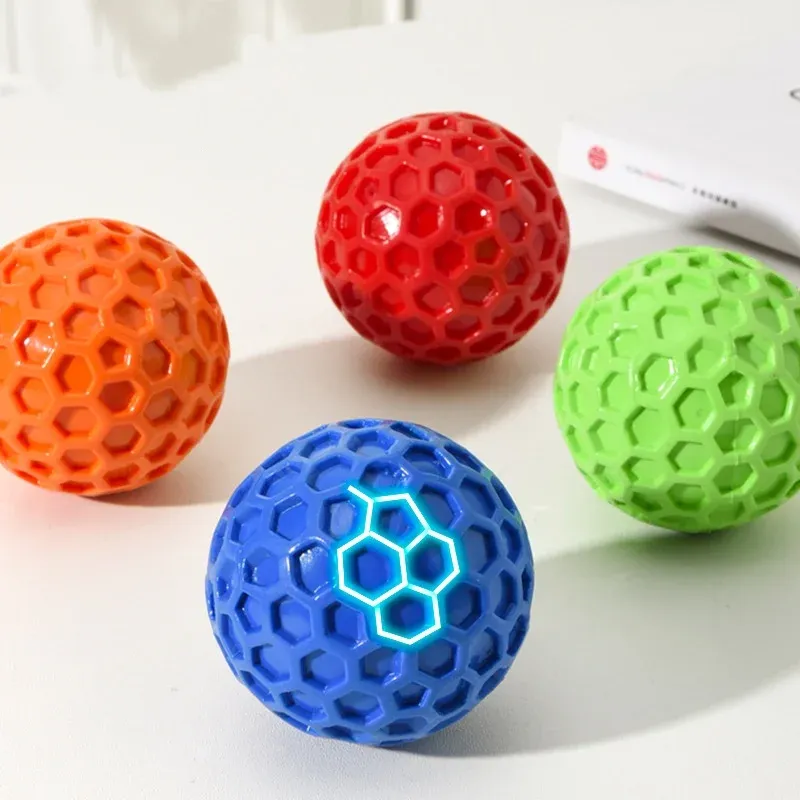 Tough Rubber Squeaky Dog Chew Ball 5