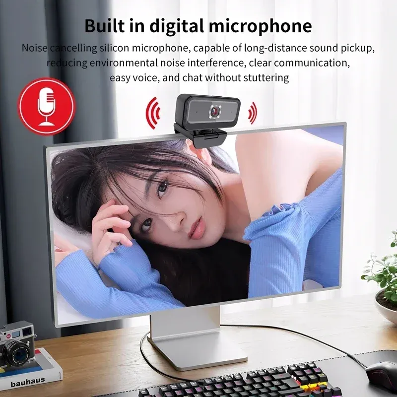 2K-4K HD Webcam with Fill Light 6