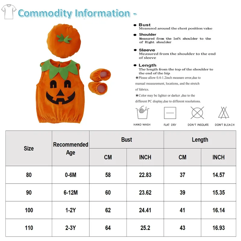 Kids Halloween Pumpkin Costume 6