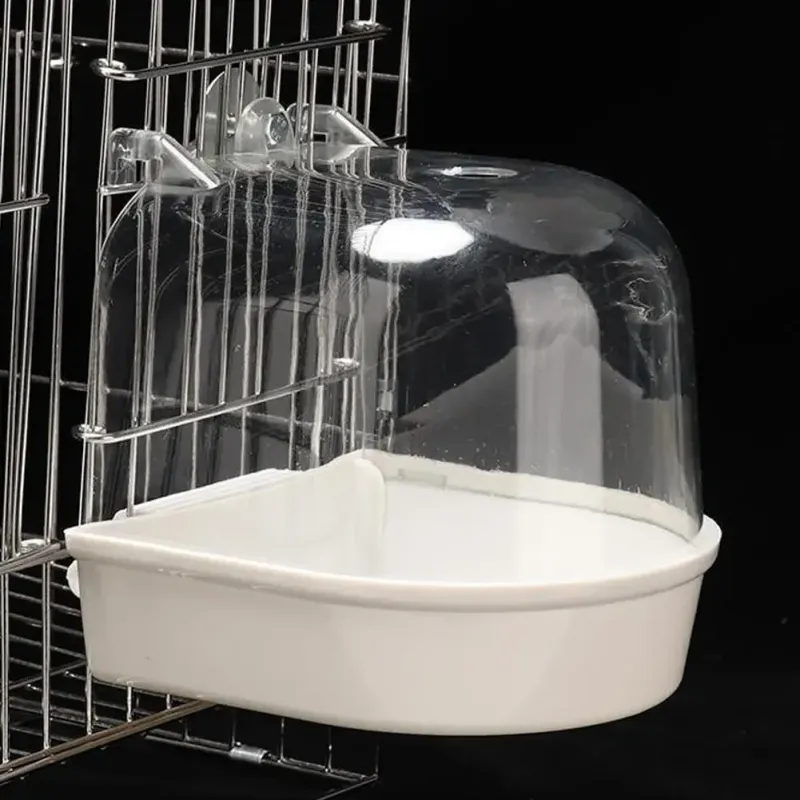 Clear Hanging Bird Bath for Cage 3