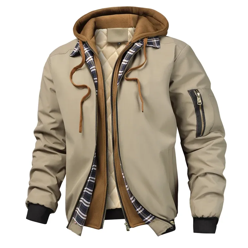 Men's Winter Warm Hooded Windbreaker Jacket 4