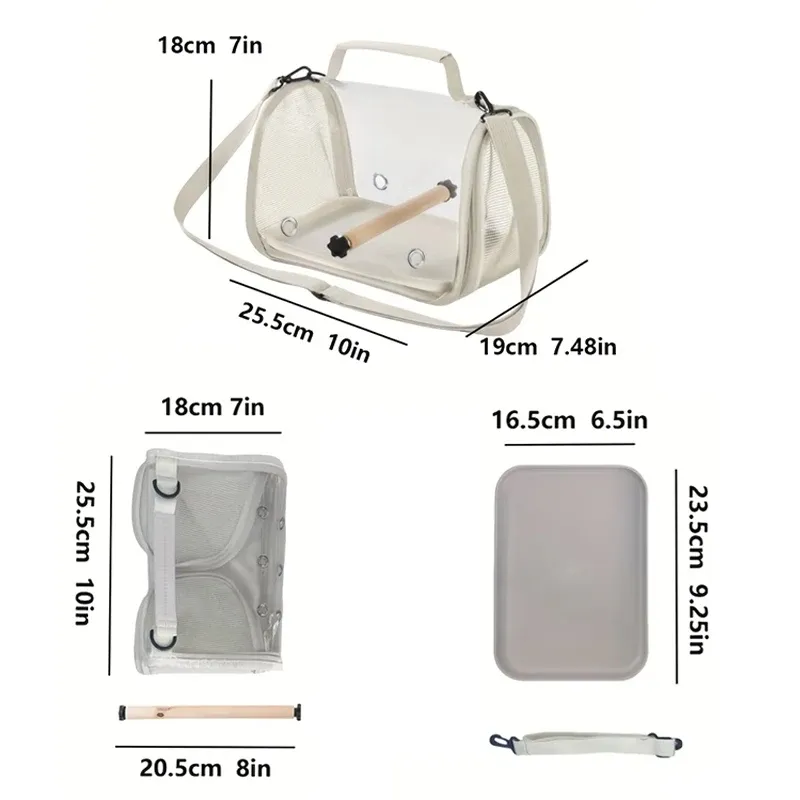 Portable Bird Travel Bag with Stand 3