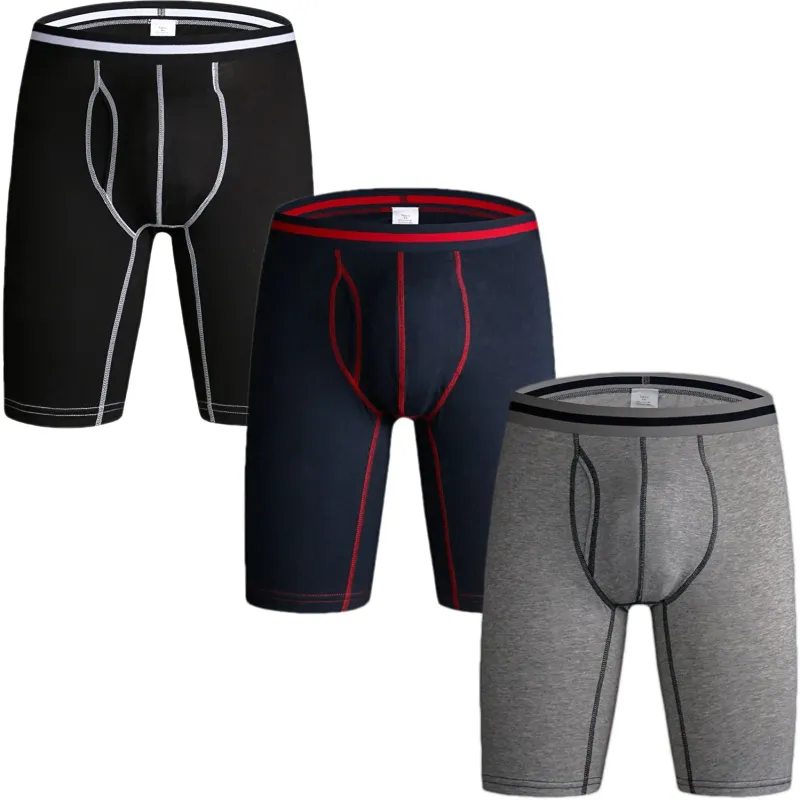 Men's 3-Pack Long Leg Cotton Boxers 1