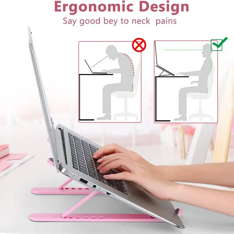 Pink Foldable Laptop Stand 3