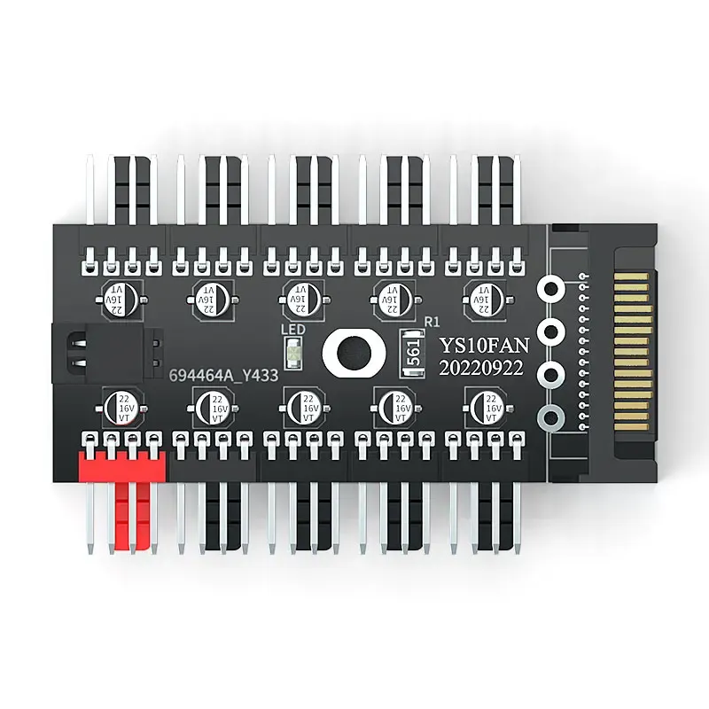 TEUCER 10-Port PWM Fan Hub Splitter 4