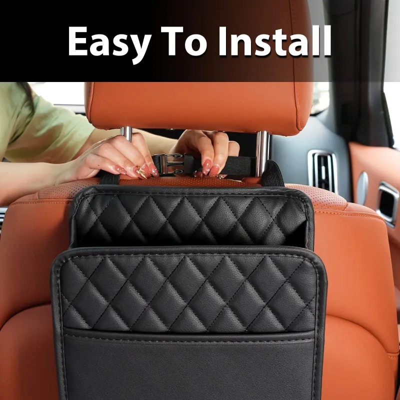 PU Leather Car Seat Back Organizer 2