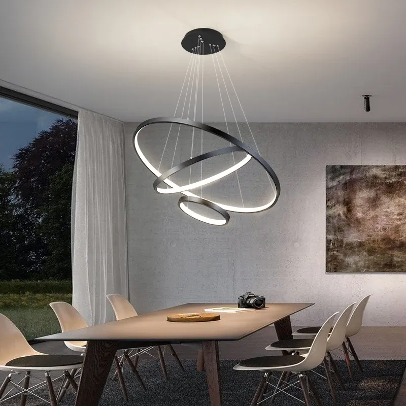 Сучасна LED-люстра зі сталевого матеріалу для стелі 3