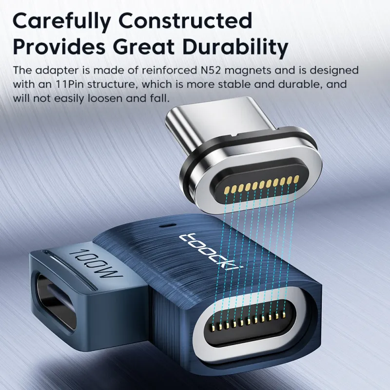 Toocki USB-C Magnetic OTG Adapter 100W 4