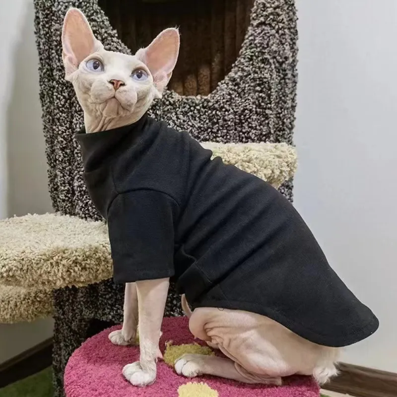 Sphynx Cat Fleece Turtleneck Sweater 3