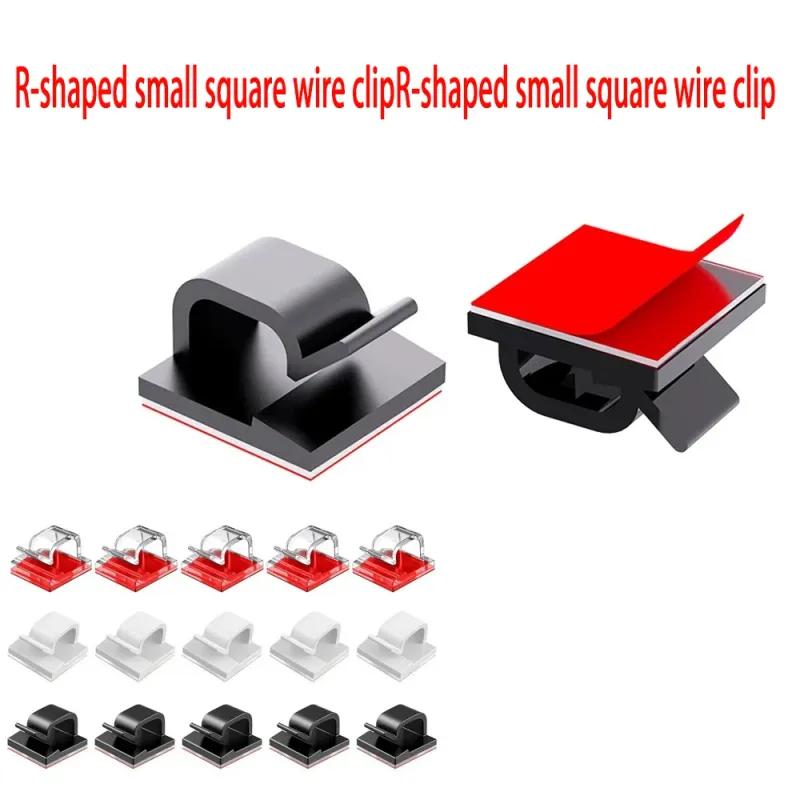 50PCS Clear Adhesive Cable Clips 1