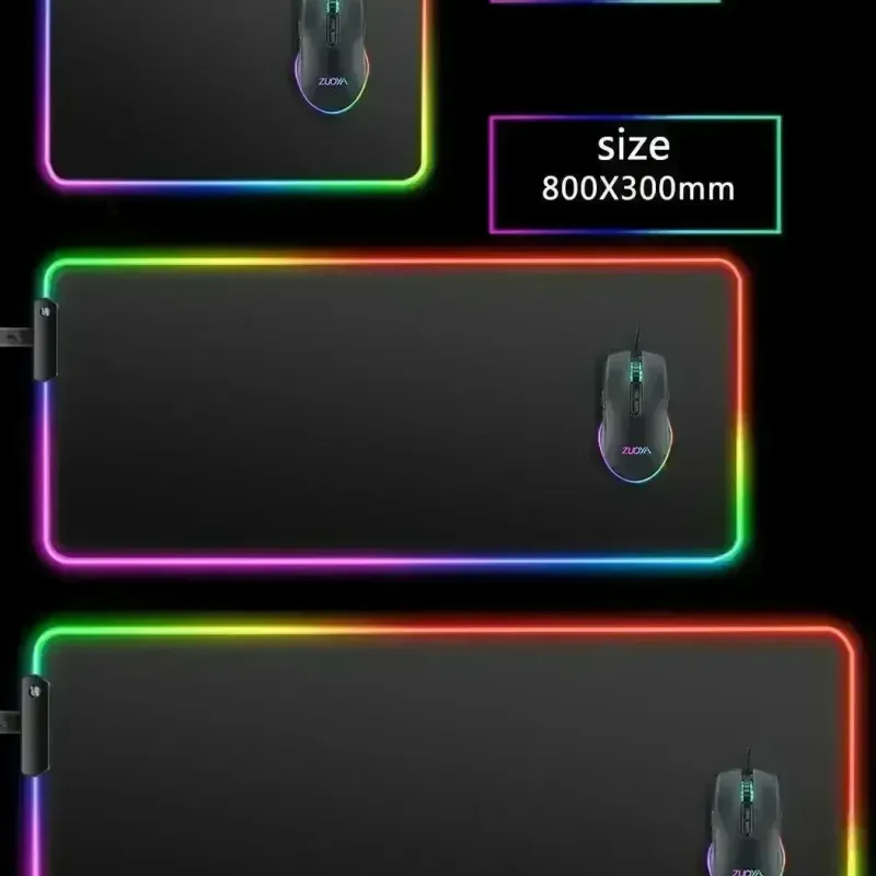 XXL RGB Gaming Desk Mat 900x400mm 6