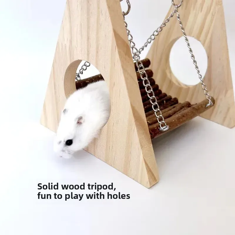Apple Wood Hamster Swing Chew Toy 3