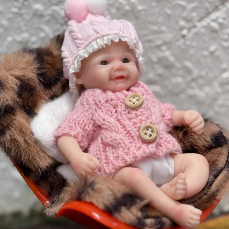 6" Lifelike Silicone Mini Baby Doll 4
