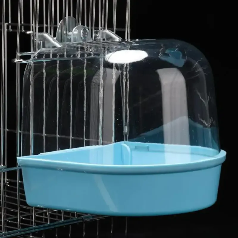 Clear Hanging Bird Bath for Cage 4
