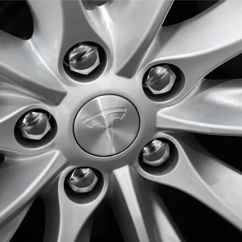 Tesla Wheel Center Hub Caps 4-Piece Set 3