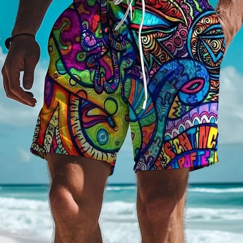 3D Graffiti Graphic Board Shorts 2