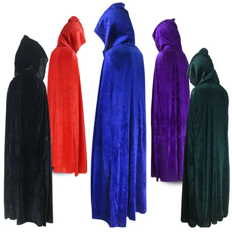 Gothic Velvet Hooded Halloween Cloak 5