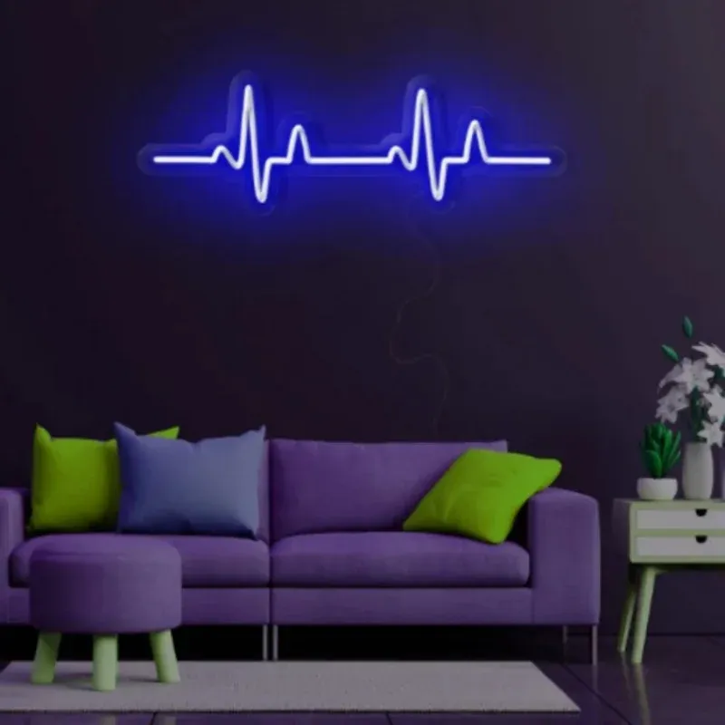 Heartbeat Neon Sign for Gaming Rooms 2