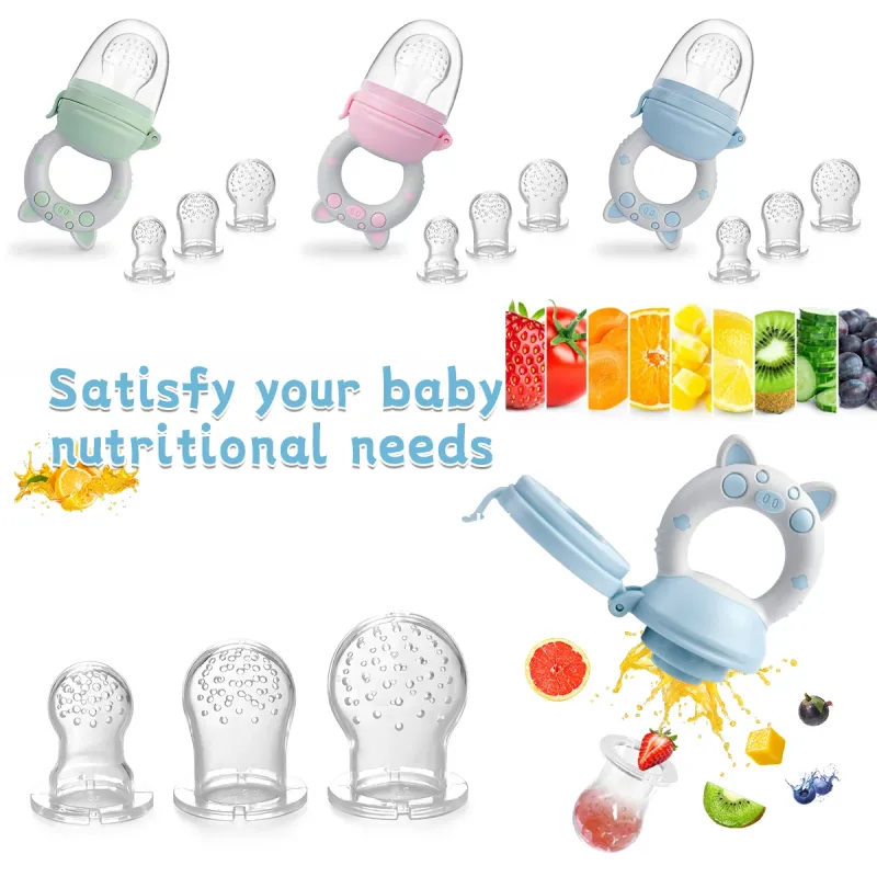 4pcs Silicone Baby Fruit Feeder Pacifier Set 6