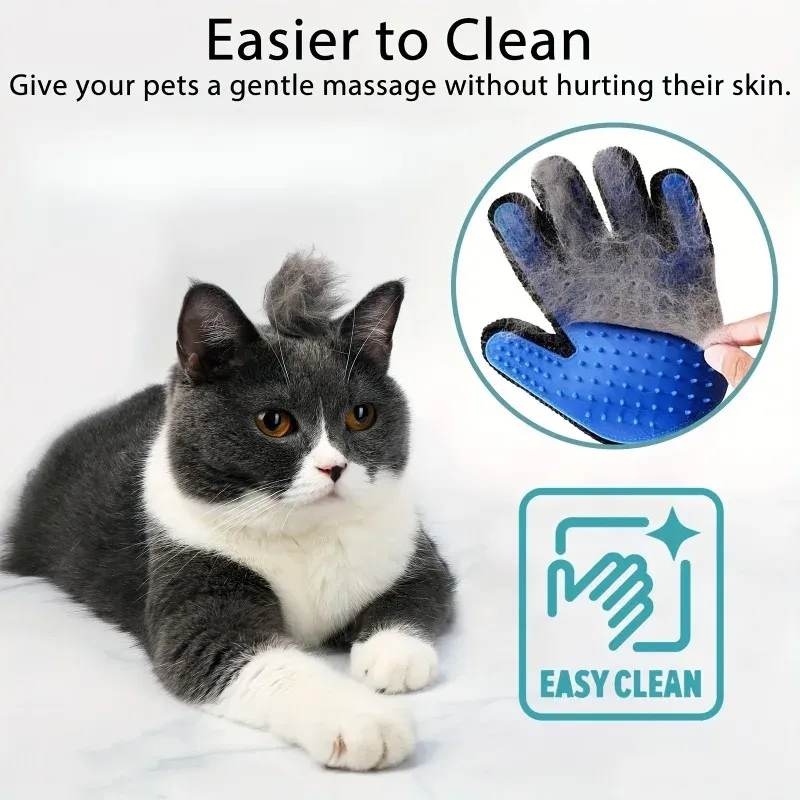 2-in-1 Pet Grooming Gloves Set 4