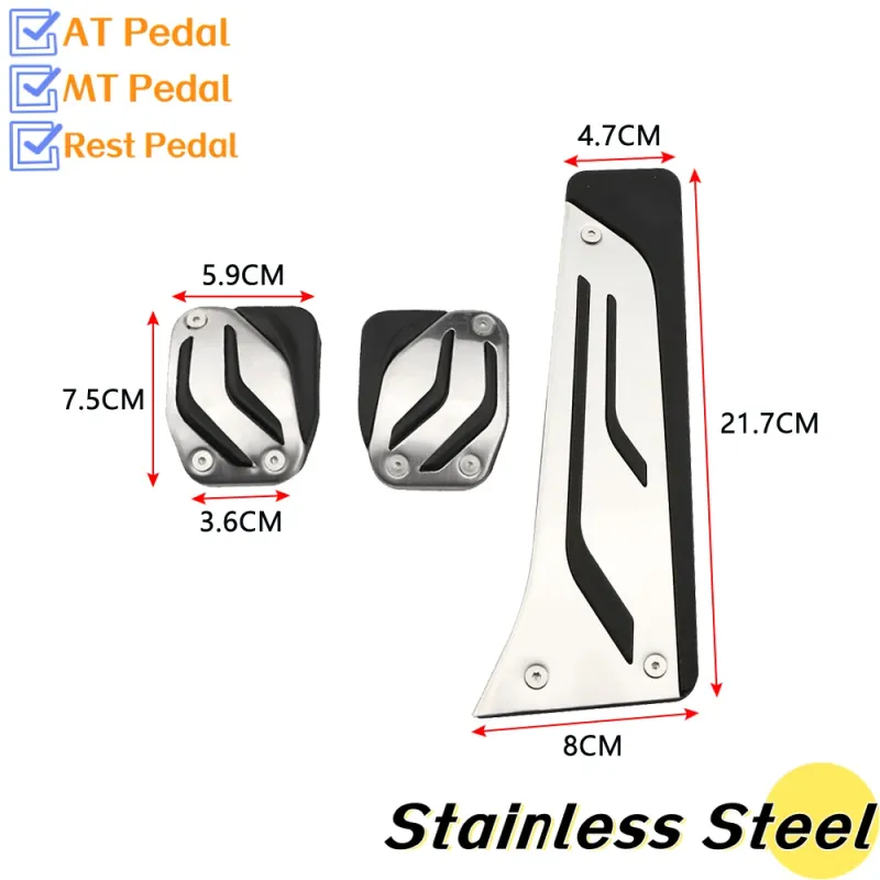 BMW Aluminum Pedal Covers Set 6