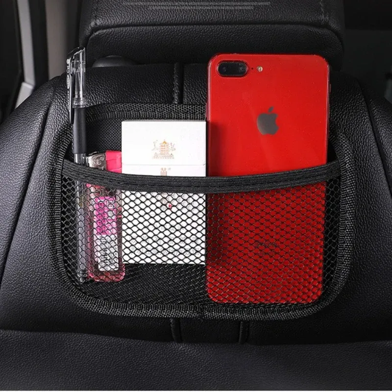 Car Leather Mesh Storage Bag Organizer 2