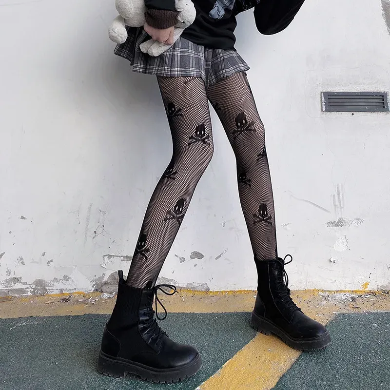 Black Spider Web Fishnet Pantyhose 5