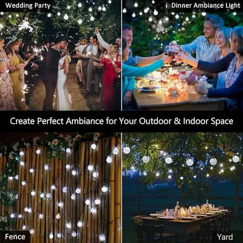 Solar Crystal Globe Fairy Lights 6