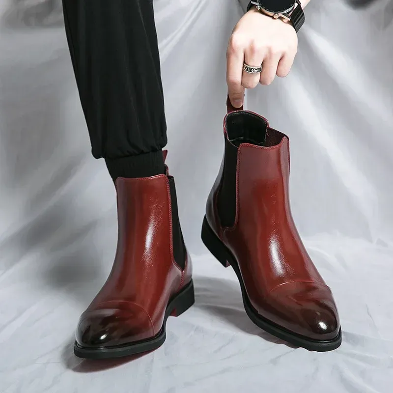 Men's Red Sole Chelsea Boots 6