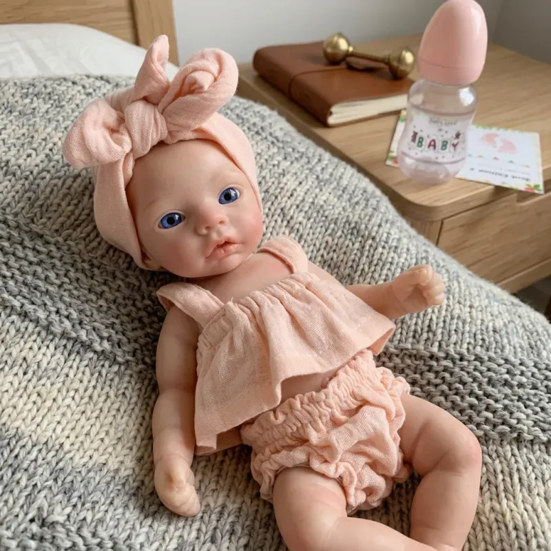 10" Meadow Silicone Reborn Doll Pink Outfit 1