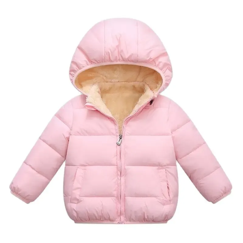 Kids Winter Thick Plush Fur Hooded Jacket 5