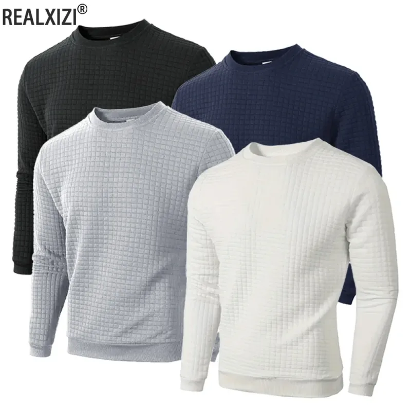 Men's Knitted Jacquard Crew Sweater 1