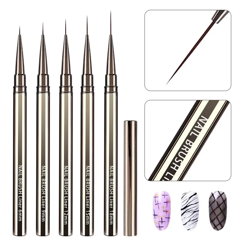 5PC Nail Liner Brush Set 1