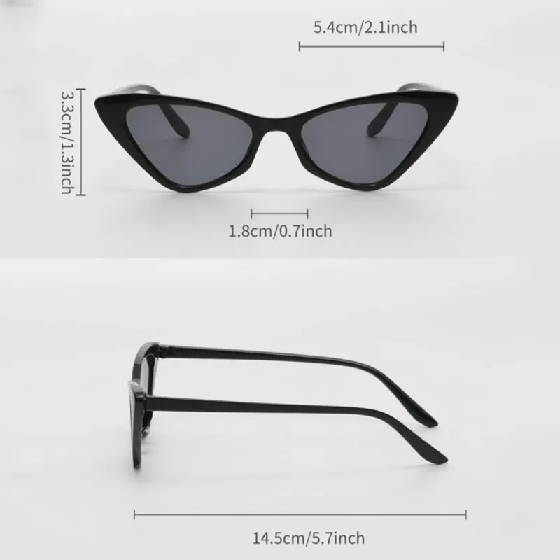 3 Pack Small Cat Eye Sunglasses Set 6