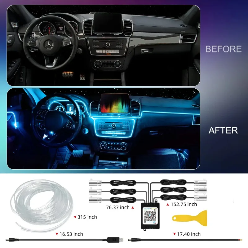 RGB LED Car Interior Lighting Kit 3