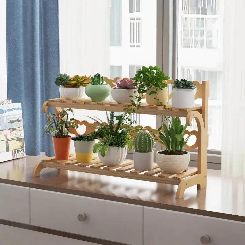 5-Tier Solid Wood Plant Stand 3