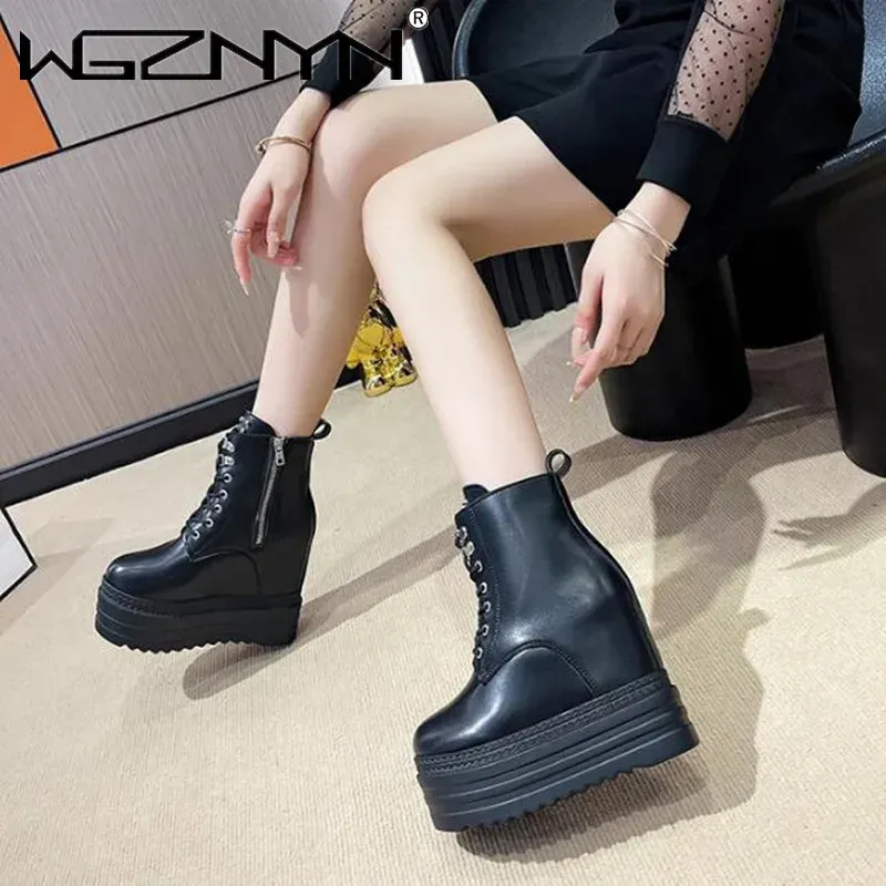 Punk Platform Wedge Gothic Boots 3