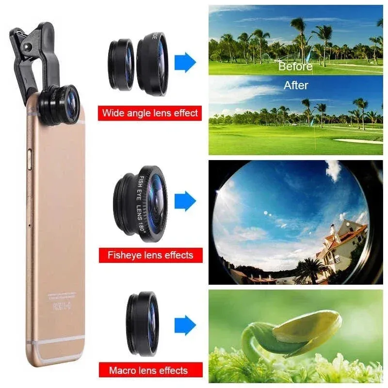 3-in-1 Fisheye Phone Lens Kit 2