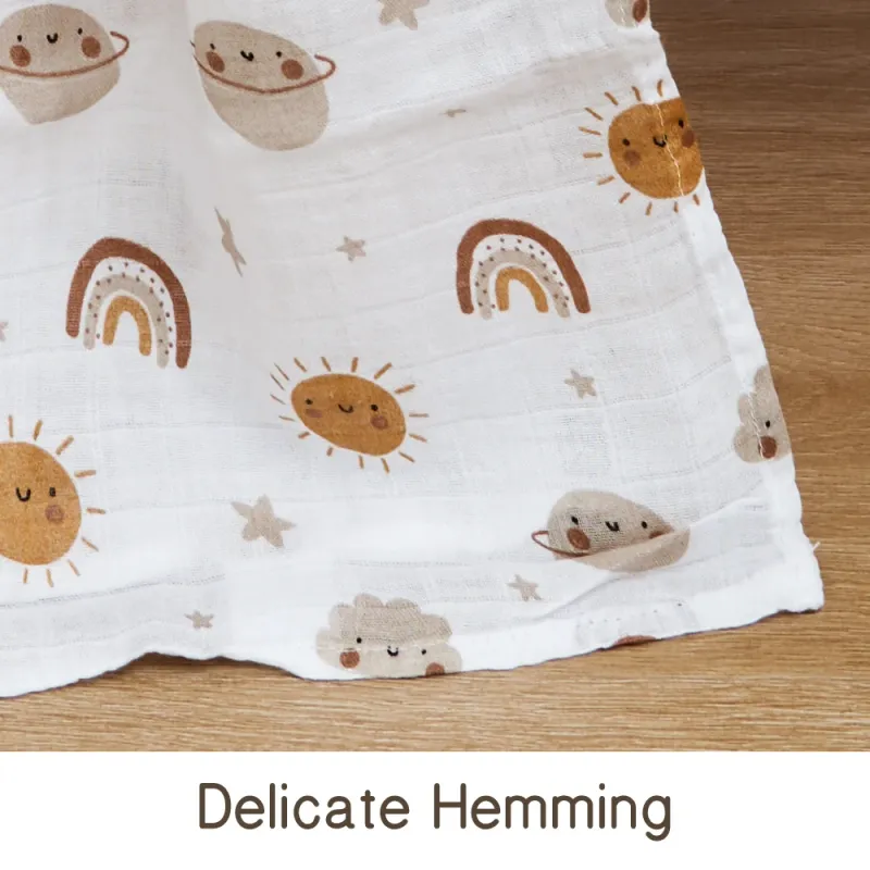 Bamboo Cotton Muslin Swaddle Blanket 4