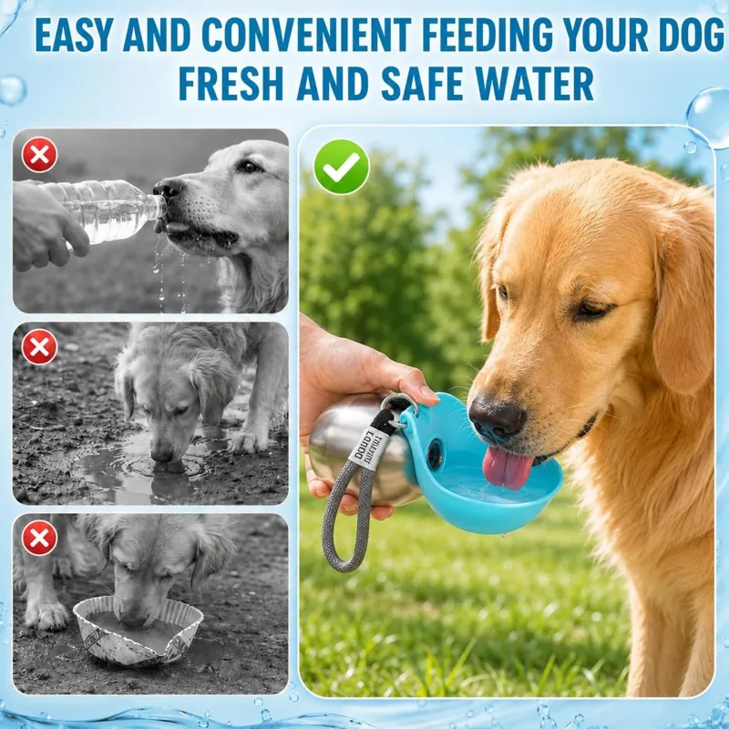 Stainless Steel Pet Travel Water Bottle 5